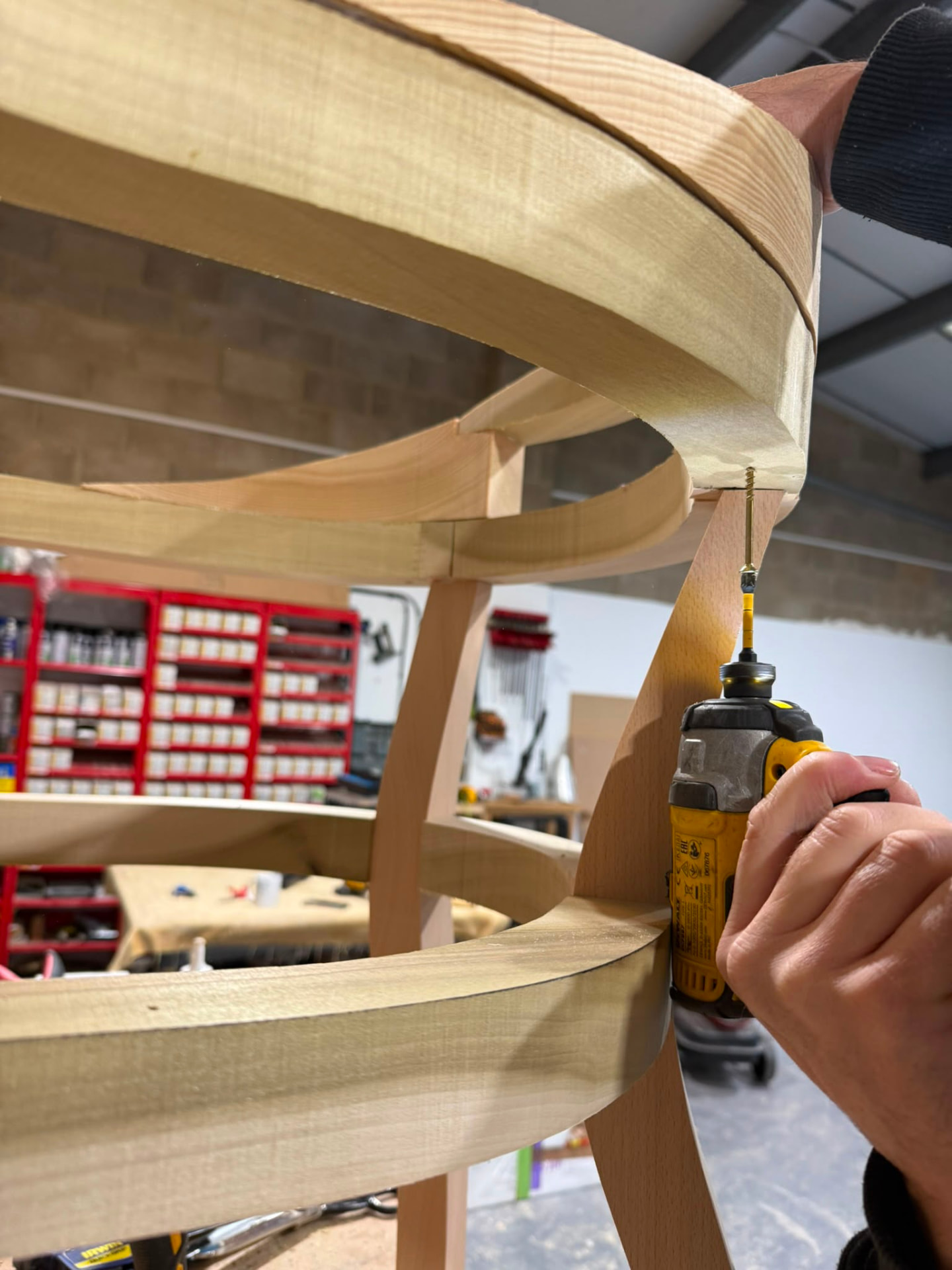 Chair Manufacturing project by Red Kite Furniture, Chair Manufacturing Assembling Curved Chair Frame 01