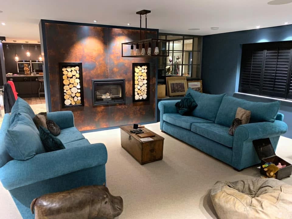 Bespoke domestic lounge sofas manufactured to the client's specification